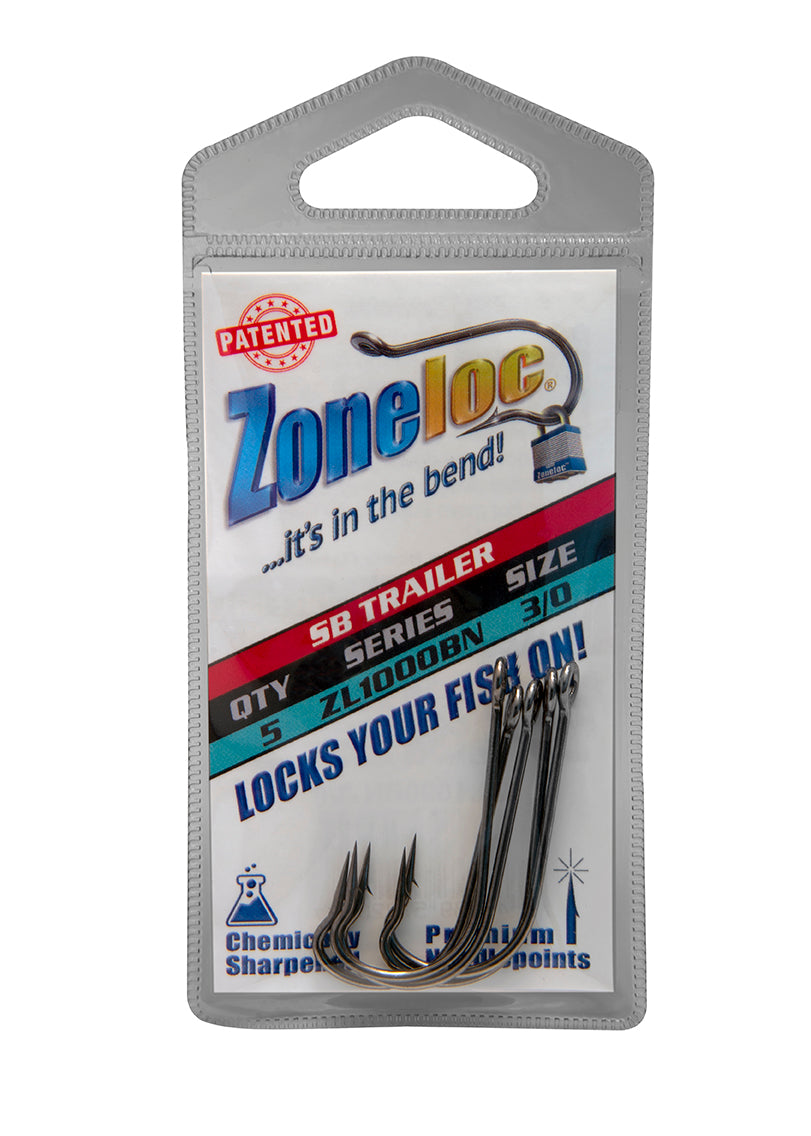 Rod-N-Bobbs® Zoneloc® O'Shaughnessy Offset Shank Worm Fish Hook (5 Pack)