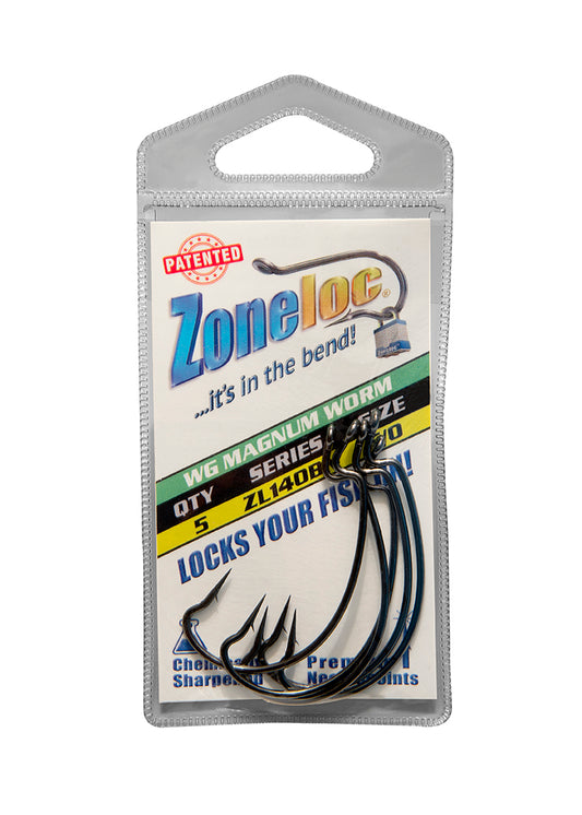 Rod-N-Bobbs® Zoneloc® Wide Gap Magnum Worm Hook (5 Pack)