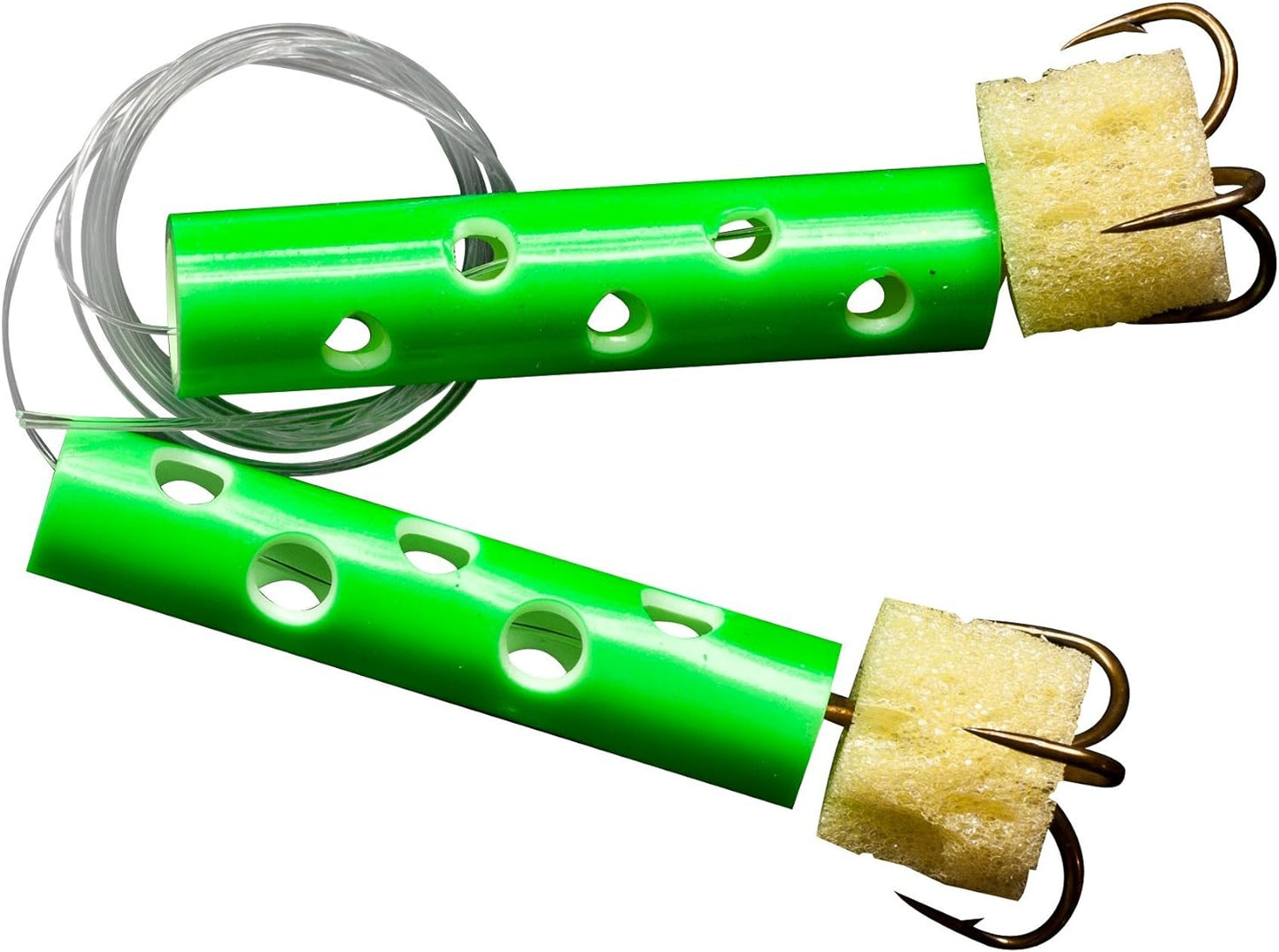 Rod-N-Bobbs® Tackle Beacon® Catfish Yellow Sticky Worm Treble Hook (2 Pack) - #4 Hook Size