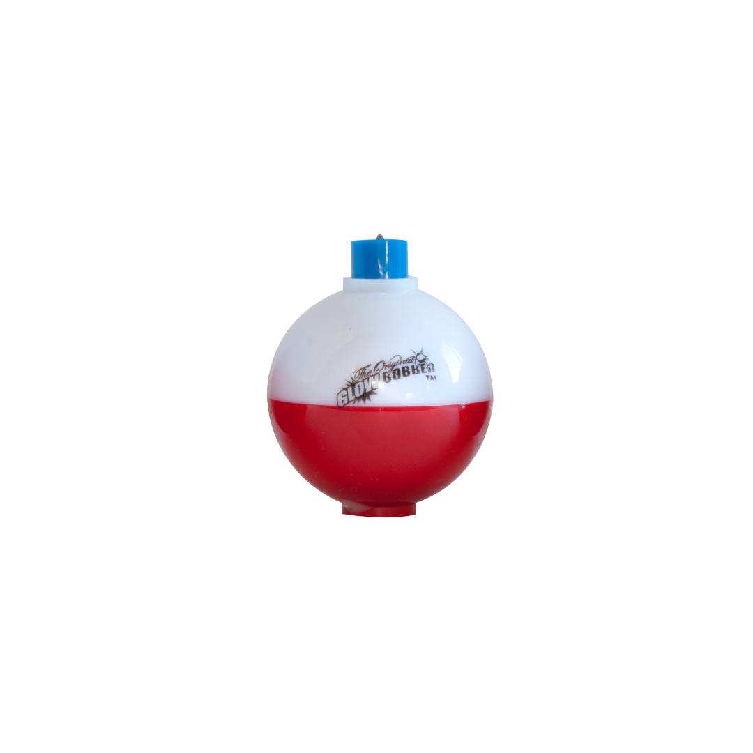 Original Glow Bobber - Red and White Ball Lighted Bobber - 1 1/4 inch