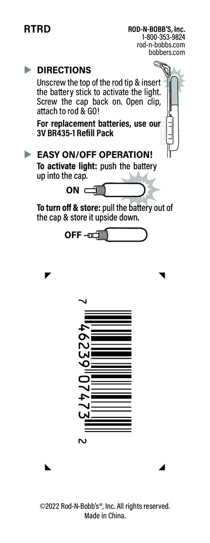 Rod-N-Bobbs® Tackle Beacon Rod Tip Strike Indicator