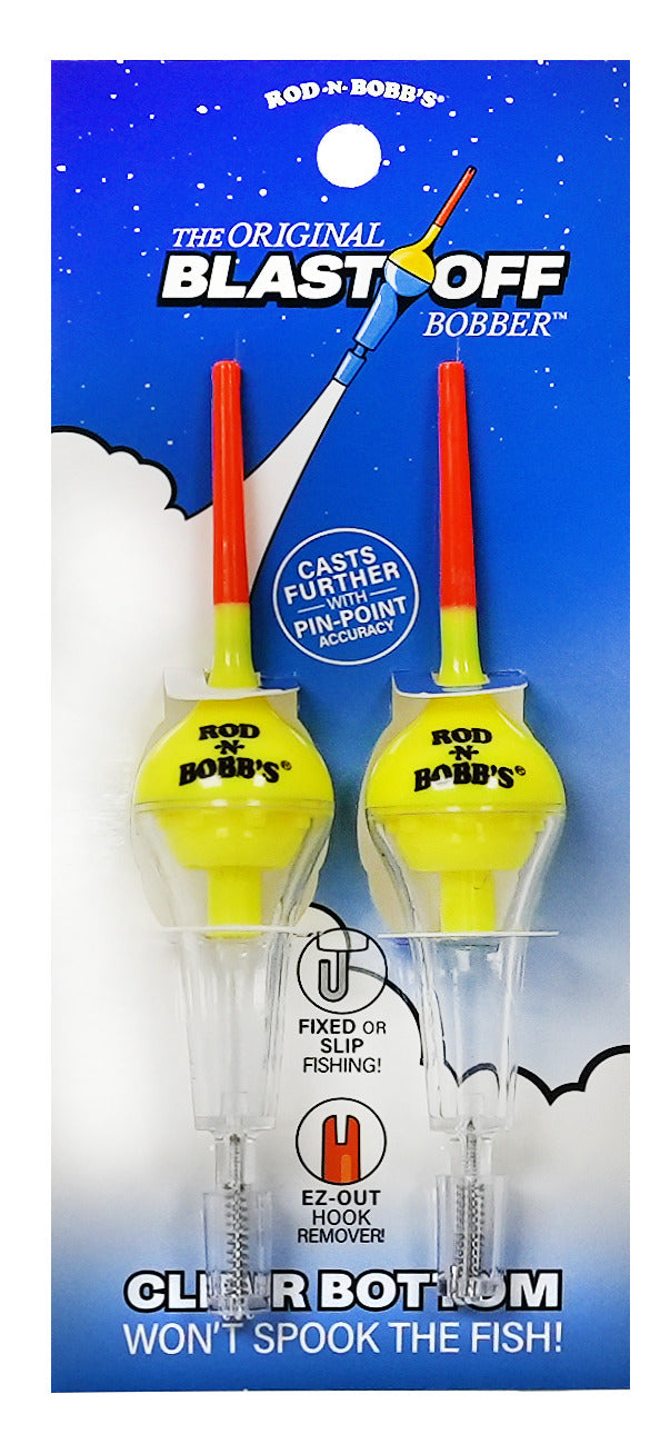 Rod-N-Bobbs® Blast Off Bobber Yellow Body with Clear Bottom