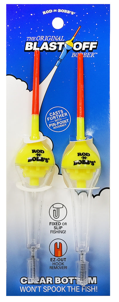 Rod-N-Bobbs® Blast Off Bobber Yellow Body with Clear Bottom