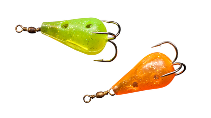 Rod-N-Bobbs® Tackle Beacon® Catfish Black & Red Teardrop Lure Treble Hook (2 Pack) - #4 Hook Size