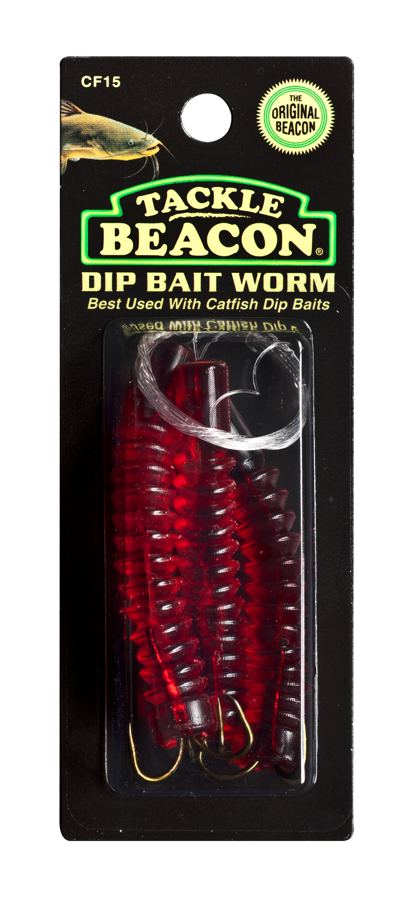 Rod-N-Bobbs® Tackle Beacon® Catfish Red Dip Bait Worm Treble Hook (3 Pack) - #6 Hook Size