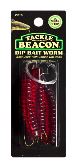Rod-N-Bobbs® Tackle Beacon® Catfish Red Dip Bait Worm Treble Hook (3 Pack) - #6 Hook Size