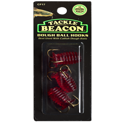 Rod-N-Bobbs® Tackle Beacon® Catfish Red Dough Ball Treble Hook (3 Pack) - #4 Hook Size