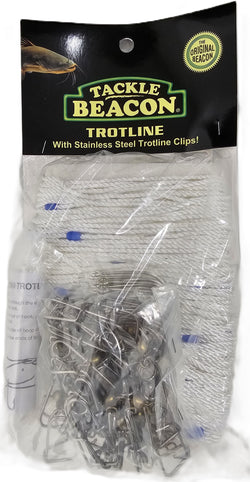 Rod-N-Bobbs® Tackle Beacon® Catfish 150' Trotline with Clips and 25 Pack J Hooks - 4/0 Hook Size