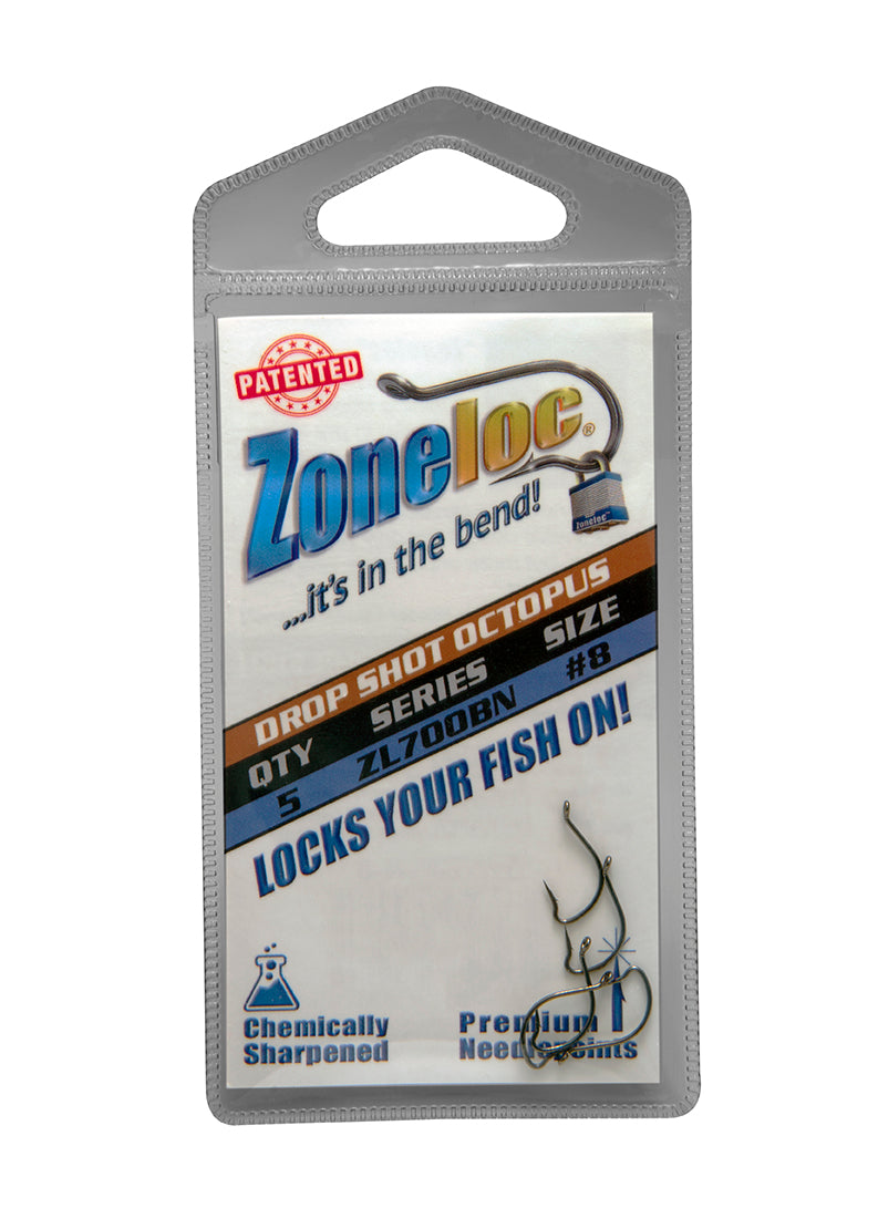 Rod-N-Bobbs® Zoneloc® Drop Shot Octopus Hook (5 Pack)