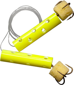 Rod-N-Bobbs® Tackle Beacon® Catfish Yellow Sticky Worm Treble Hook (2 Pack) - #4 Hook Size