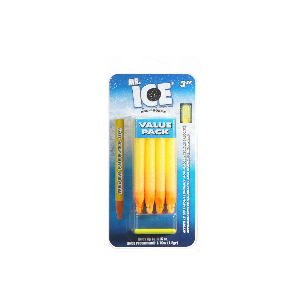 Rod-n-bob's 3 inch Mr. Ice, Yellow, 12-Pack