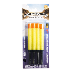 Rod-N-Bobb's Premium Foam Floats - Yellow 3”, 4” or 5" - 4-Pack and 12-Pack