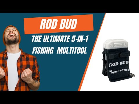 Rod-N-Bobb's Rod Bud - The Ultimate Ice, Fly, and Summer Fishing Tool - 5 Tools in One (Line Cutter, Hook Eyelet Threader, Hook Eyelet Cleaner, Line