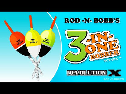 RevolutionX 3-In-One Glow Fishing Bobbers (2-Pack) | Night Fishing Float System