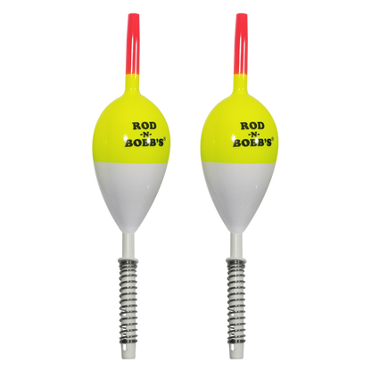 1 1/8 inch oval fishing bobbers that works for fixed float, bottom slip, or center slip rigging. 2 Pack